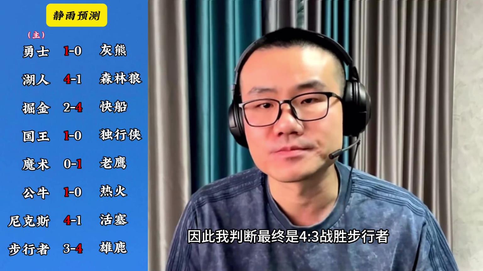 你同意嗎？靜雨對(duì)東西部季后賽球隊(duì)的預(yù)測(cè)：勇贏(yíng)熊 湖船尼鹿晉級(jí)